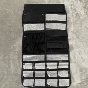 Mary Kay Quilted Hanging Jewelry Makeup Organizer Double Sided Black Travel
